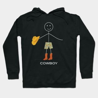 Funny Mens Cowboy Design Hoodie